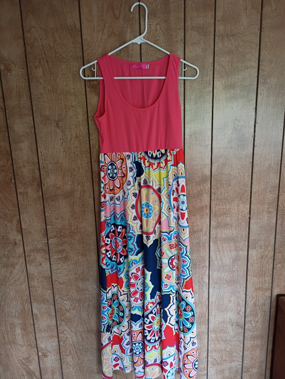 Pink Women's Scoop Neck Tank Top Dress